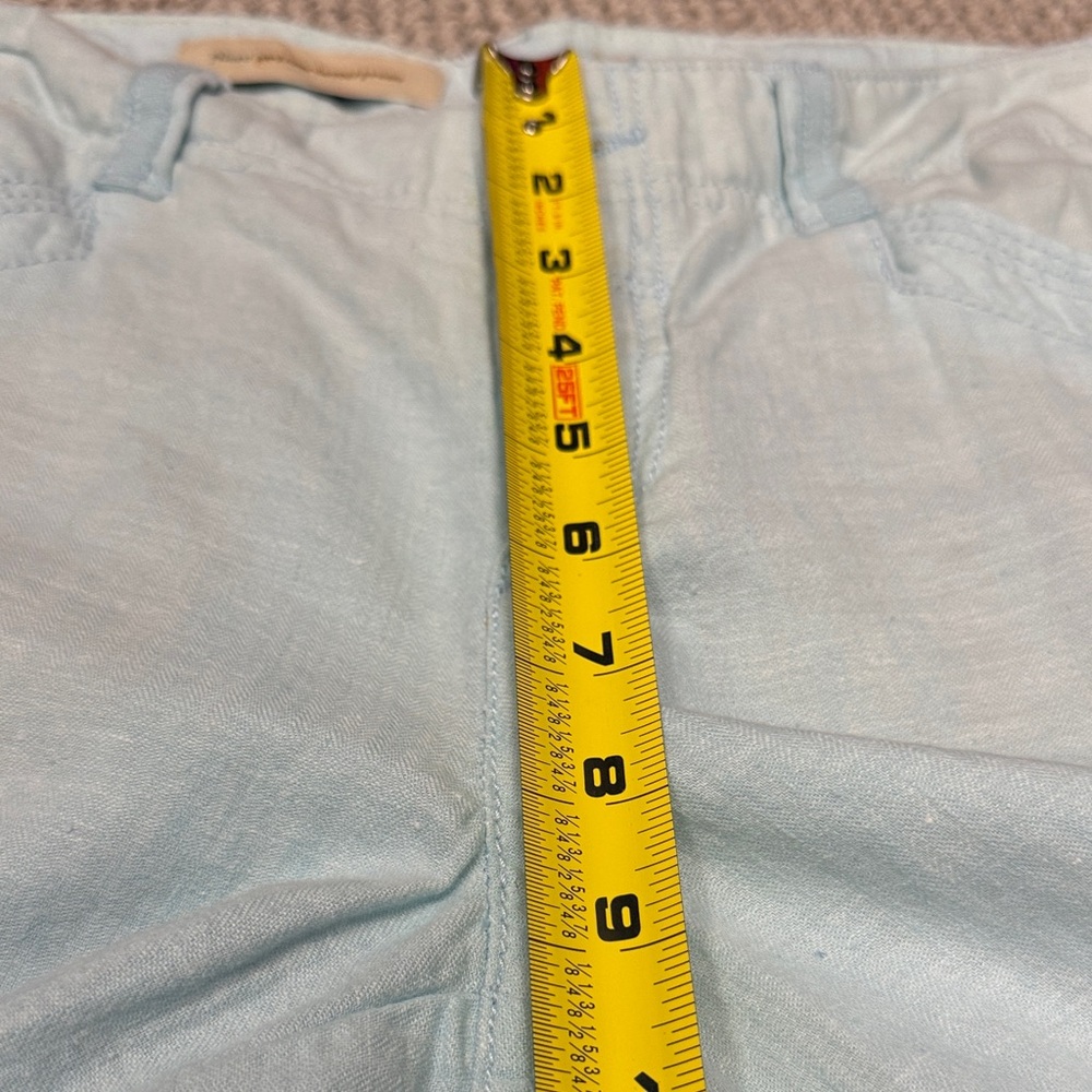 NWOT. Pilcro and the Letterpress Linen-blend Light Blue Pants, Size 8 Tall - Picture 10 of 16